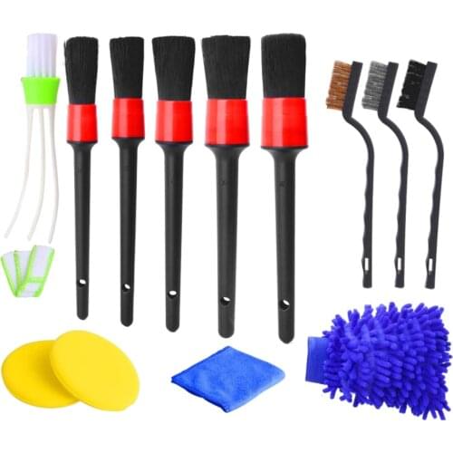 13x Car Detailing Brush Cleaning Car Brush Set Auto Detail Brush