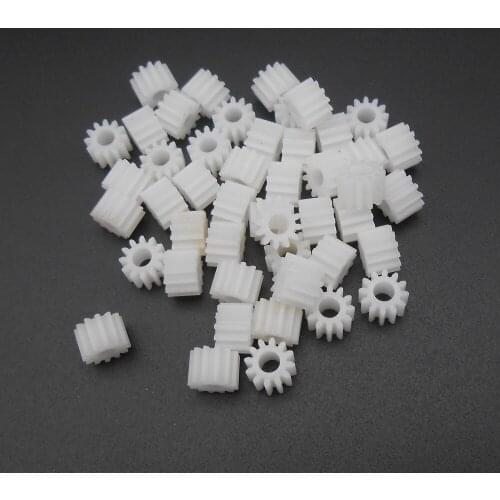 50PCS 0.5M 0.5 Modulus Plastic Spur Gear T=12 Aperture 3mm 2.95MM DIY Model Accessories 12 Teeth 5MM X 7MM 12T 3A 123A 5X7*FD189