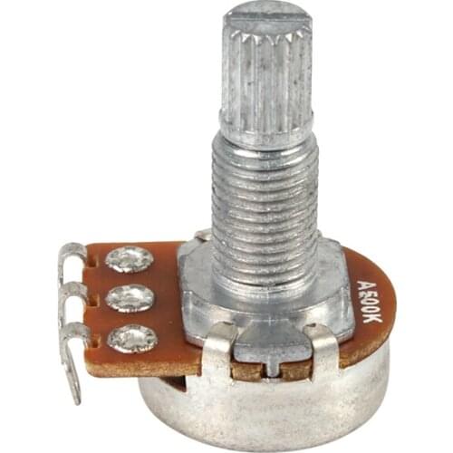 24mm Long Split Shaft Audio Silver Tone Potentiometer for Electric Guitar / Bass