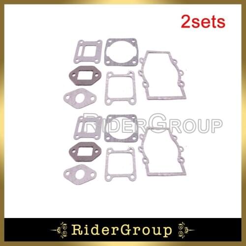 2x Engine Gasket Kit For 2 Stroke 47cc 49cc Chinese Minimoto Mini Moto Dirt Pocket Bike Baby Crosser Kids ATV Quad 4 Wheeler