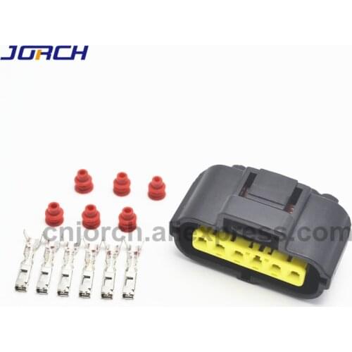 5 sets 6pin Way Tyco Econoseal Accelerator Pedal Connector Female Auto Connector For KIA Hyundai Mitsubishi 184060-1
