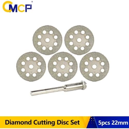 5pcs 22mm Diamond Cutting Discs 8 Hole Diamond Saw Blades For Rotary Tool Mini Circular Saw Disc Diamond Grinding Wheel