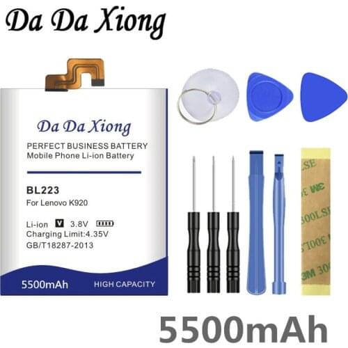 DaDaXiong 5500mAh BL 223 BL223 Battery for Lenovo Vibe Z2 Pro K920 K80 K80M K7 battery