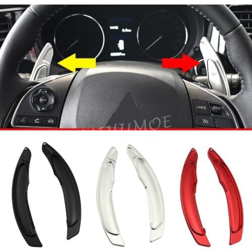 Aluminum Steering Wheel Gear Box Shift Paddle Extension For Mitsubishi Outlander PHEV Sport Eclipse Cross L200 ASX Interior Trim