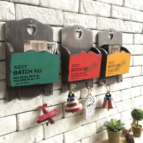 American country European retro nostalgic cafe bar clothing store entrance wall decoration storage wall hanging mural LB40805