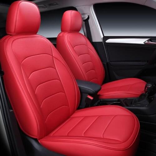 Custom car Seat Covers leather for auto Volkswagen Tiguan Car Seat Covers for Cars auto accessories car styling car sticker