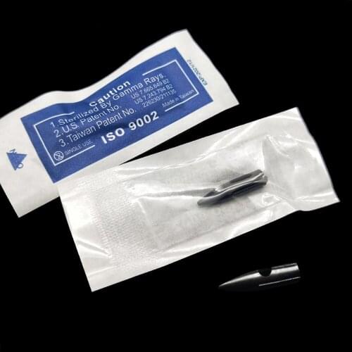 50pcs Black 1R Tattoo Needle Tips Permanent Makeup Needle Caps For Dragon/Mosaic/Merlin Tattoo Machine