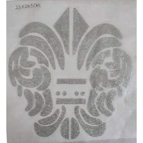 Flower decor rhinestones patch designs iron on transfer hot fix rhinestone transfer motifs iron on applique patches shirt