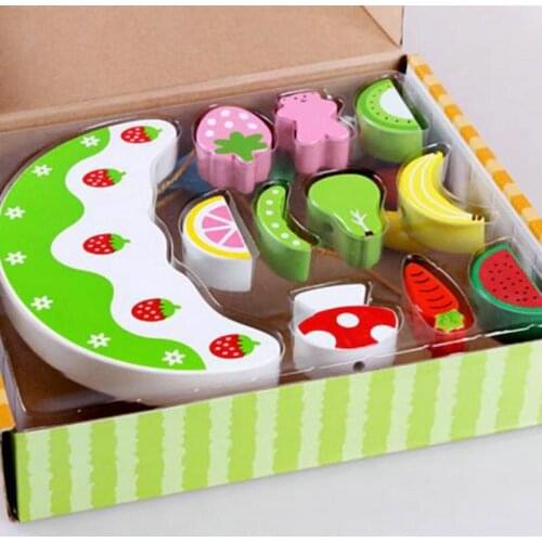 Baby Wooden Balanced Toys Cake Fruit Model Building Blocks and String Bead Game Learning Educational Montessori Kids' Floor Game