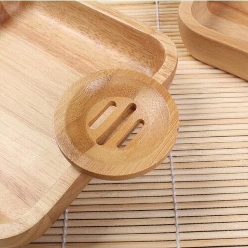 Home Bathroom Tool Natural Bamboo Wooden Soap Dish Box Case Container Wash Shower Storage Stand LX2934