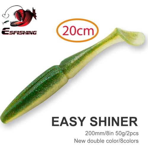 ESFISHING New 2021 Professinal Lure 200mm Easy Shiner 50g 2pcs Sea Fishing For Big Catch Soft Bait Artificial Lures