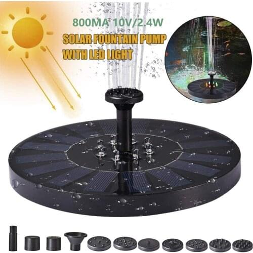Solar Fountain Led Solar Water Fountain with LED Lights for Outdoor Landscape Garden Decor Floating Pool Fountain Solar Pump