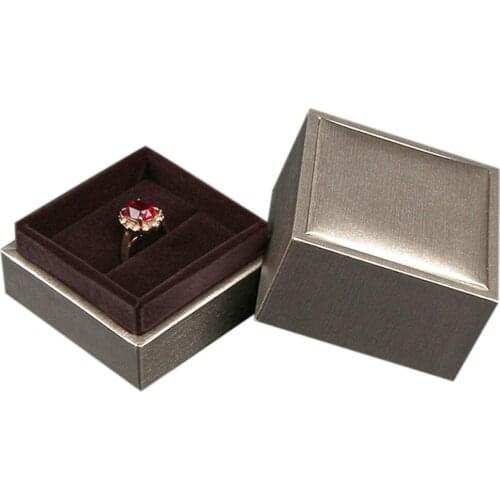 Fine Wedding Necklace Bracelet Earring Ring Jewelry Packing Storage Box Leatherette Paper Gift Box Carrying Velvet Showcase