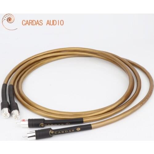 Pair HiFi Cardas OFC Pure Copper Plated Silver Cable With Gold/Silver Plated Plug 2RCA to2RCA Audio Interconnect Cable