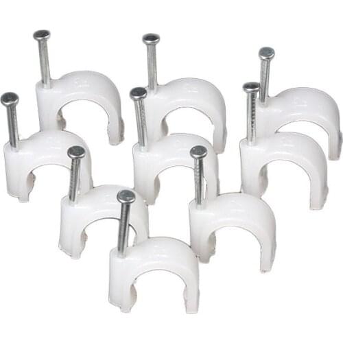 200PCS/LOTWhite Round Pin-Line Plastic Clamping Cable Holder Wire Plastic Clamping Wire Clasp 4mm 6mm 8mm 10mm 12mm