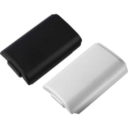 AA Battery Cover Door For Xbox 360 Wireless Controller Black White Color Back Case Shell Pack Kit For Xbox360 Gamepad Joystick