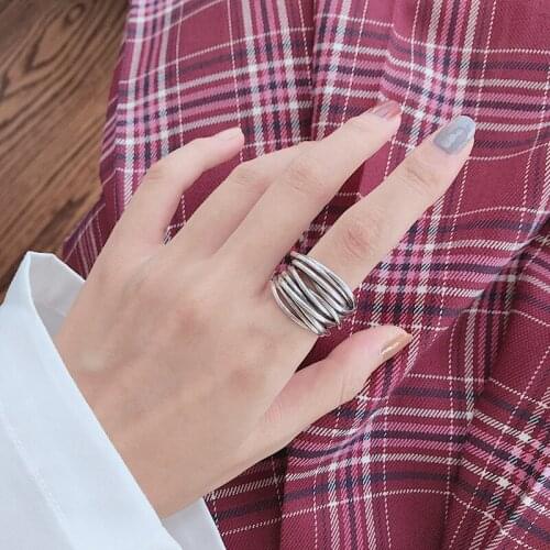 Summer Vintage Layer Lines Rings For Women Boho Geometric Female Finger Rings Party Bohemian Jewelry Korean Gift