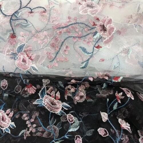 New Exquisite Embroidery Flower Mesh Fabric Dress Dress Sewing Accessories Fabric 130cm