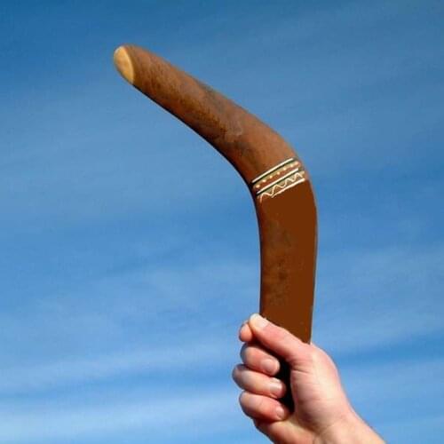 New Throwback V Shaped Boomerang Flying Disc Throw Catch Outdoor Game Professional Wooden Boomerang