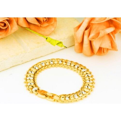 WhiteWholesale gold color Dubai/Ethiopian/African/Indian women gift jewelry Beads bracelet jewelry women romantic Bangle
