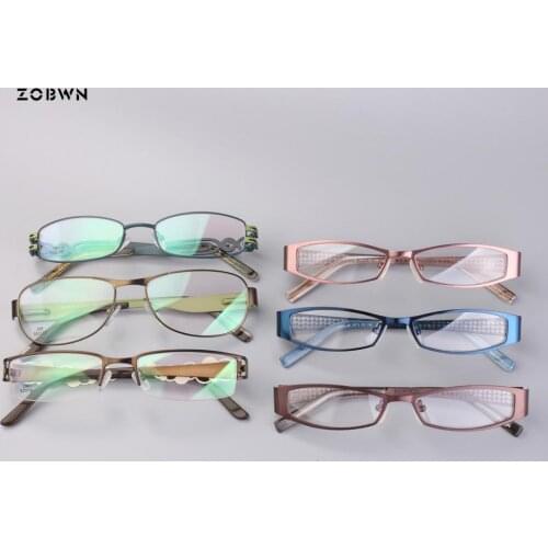 Wholesale Women small size Eyeglasses Frame blue red brown Men narrow Optical Glasses Frame Eyeglasses for anti Computer Glasses