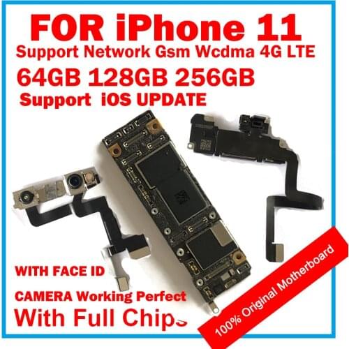 Free shipping Motherboard For iPhone 11 Without / With Face ID Unlocked No iCloud Motherboard Update logic board