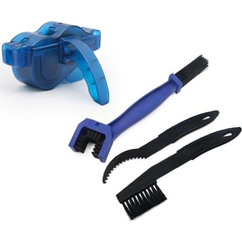Bicycle Portable Chain Cleaner Mountain Cycling Cleaning Kit Bike Brushes Scrubber Wash Tool Riding Chain Cleaner Machine Tool