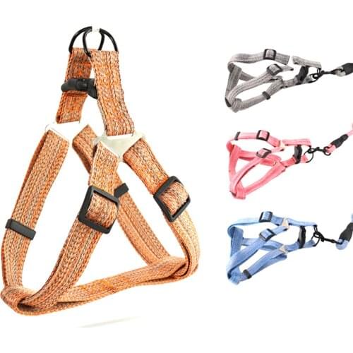 Dog Harness And Leash with Pull Nylon Pet Leashes For Small Dogs French Bulldog Chihuahua Lead Leash And Collar Set For Yorkies