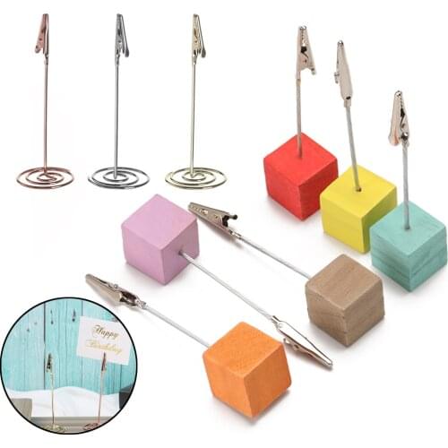 Romantic Rose Gold Photo Clip Table Number Stand Cool Wedding Party Decoration Place Card Holder Wedding Supplies