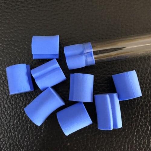 10pcs blue tube water block/plug for ant farm acrylic moisture with feeding area,insect ant villa pet advanced mania farm ants
