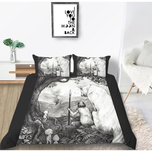Thumbedding Savage Print Bedding Set King Classic Creative 3D Duvet Cover High End Queen Single Double Full Twin Soft Bed Set
