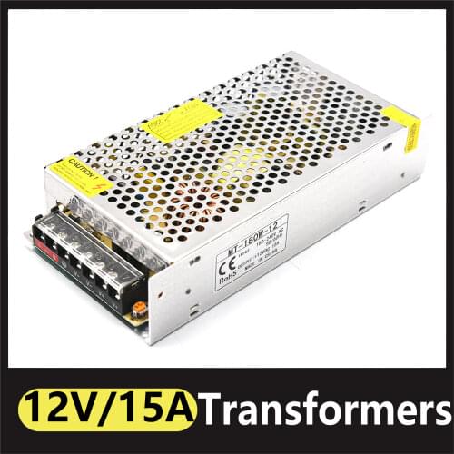 AC 100V-240V To DC 12V LED Power Power Supply Lighting Transformer Switching Power Supply 15A 180W LED Driver