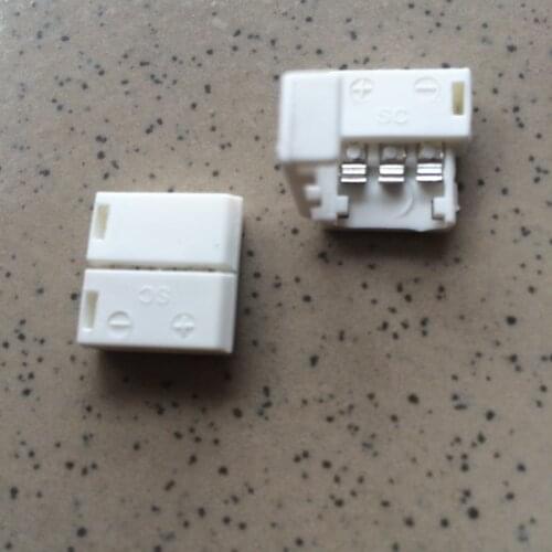 10Pcs 3 pin Led connector PCB solderless clip without wire Free shipping