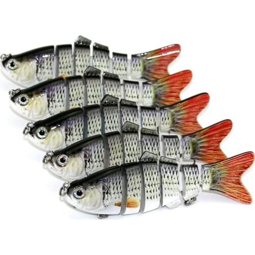 10Pcs 10cm 18g On Sale Jointed Fishing Lure Swim Attrahent Floating Plastic Pike Bass Artificial Fishing Bait Tackles 3D Laser