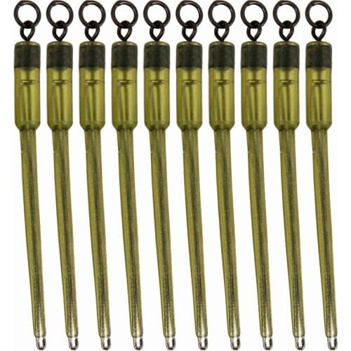 10Pcs Carp Fishing Connector Swivels PVA Tube Bags Stems Solid Bag Stems Lead Insert End Terminal Tackle Mash