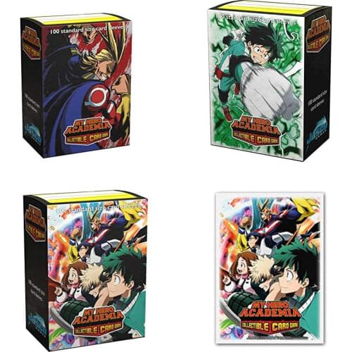 100 PCS/BOX Cards Sleeves Dragon Shield Cards My Hero Academia Essence Cover MGT Cards Protector for PKM/Star Reals Board Games