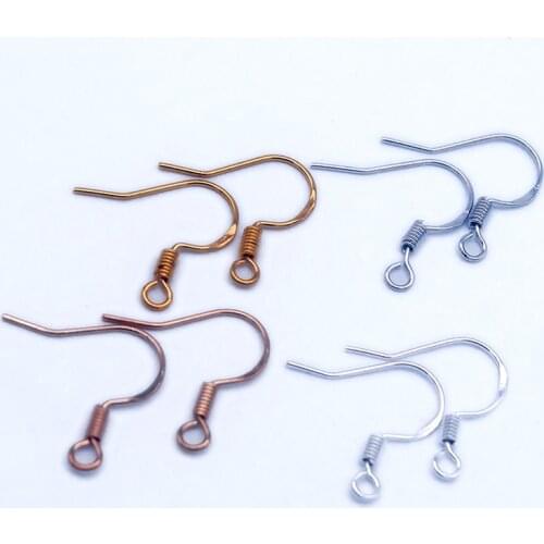 100pcs/lot Carven 925 Silver Copper Ear Wires Wholesale Earrings Hook DIY Handmade Jewelry Earrings Making Supplies Accessories