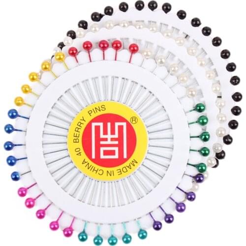 120Pcs/Lot 35mm Round Pearl Steel Head Dressmaking Pins Decorating Sewing Pin Craft Faux Pearl Corsage For Clothes HG0135HW