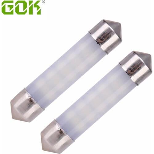 2PCS LED Festoon 31mm 36mm 39mm 41mm LED 3014 smd Bulb C5W C10W no polarity White Car Dome reading Map Light Auto Interior Lamp