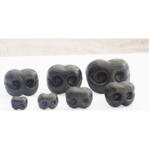 30pcs/lot new 8mm-25mm black color smooth stem plastic toy nose animal nose for diy plush doll findings