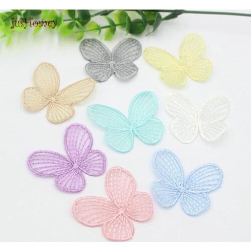 30PCS/lot Embroidery Lace Butterfly Applique 4.8cm Translucent Single layer for Party Decor,Garment Accessories,DIY project