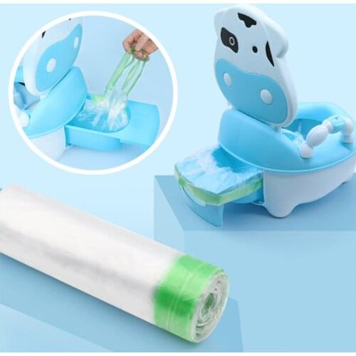 30pcs/roll Childrens Toilet Cleaning Bag Disposable Replacement Garbage Bag Drawstring Bag