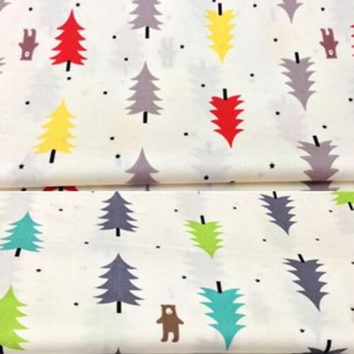 50x40cm Colorful Christmas Tree 100% cotton twill cotton Fabric Bundle for sewling doll cloth