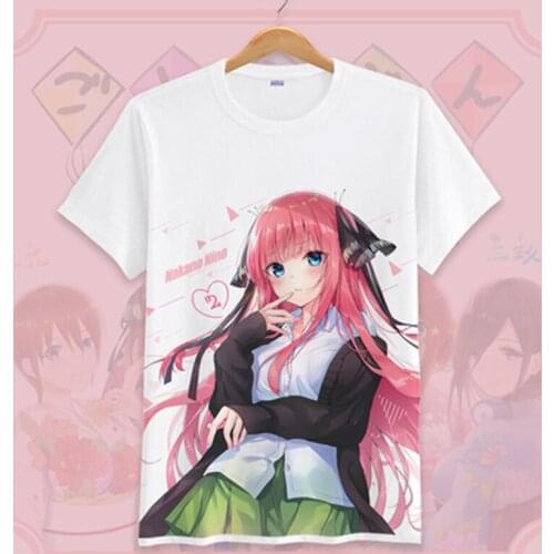Anime Gotoubun no Hanayome The Quintessential Quintuplets Nakano Ichika t-shirt Cosplay Nakano Ichika t Shirt Anime Tees Unisex