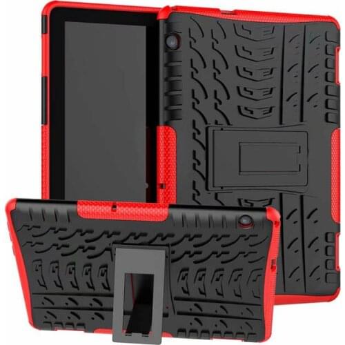 Armor Back Cover For Huawei Mediapad T5 10.1 Hybrid Stand PC+Soft TPU Case Tablet Protectors Skin