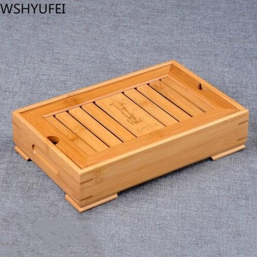 Bamboo Tea Tray Chinese Tea Accessories High Quality Serving Food Coffee Tea Cutlery Tray Tea Serving Tray Set