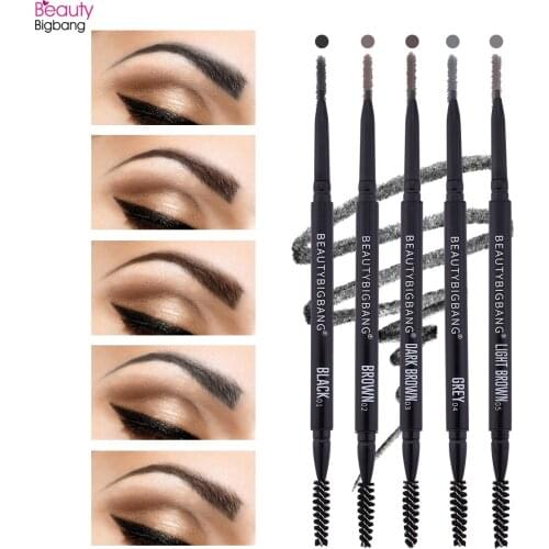BEAUTYBIGBANG Eye Brow Tint Cosmetics Natural Long Lasting Paint Tattoo super slim Eyebrow dual ended Waterproof Eyebrow Pencil