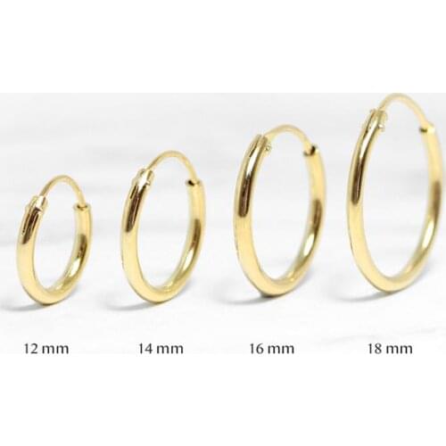 CANNER Classic Smooth Surface Women Hoop Earrings For Girls Pendientes Plata 925 Earring Jewelry Ins Style Hoop Earrings Trend