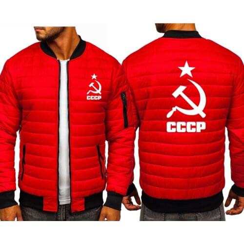 Men Hoodies Unique CCCP Russian USSR Soviet Union Print Hooded Mens Jacket Brand Winter fleece Thicken Warm coats