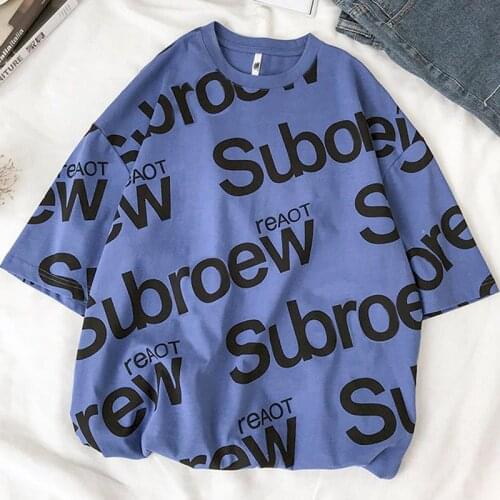 Summer New Mens Wild Hip-hop Five-point Sleeve Printing Trend Round Neck Short-sleeved T-shirt Loose Half-sleeved Youth Clothes